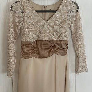 Elegant Evening Dress - Off White | Cream - sz XS
